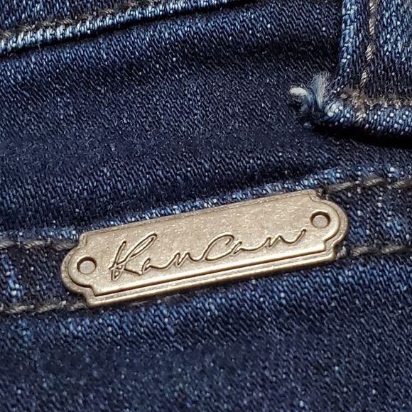 KANCAN Dark Wash Distressed Mid Rise Skinny Stretch Jeans 26 - Picture 11 of 11